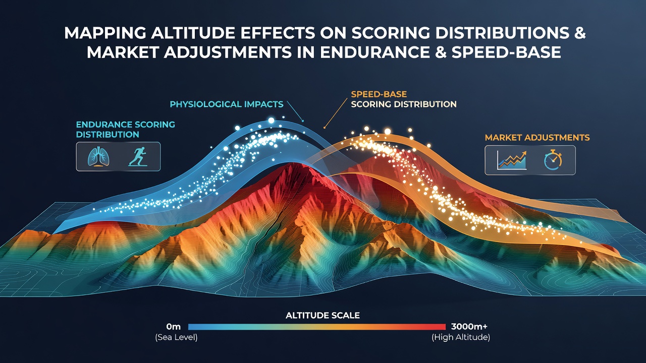 Market adjustment chart displaying odds shifts for endurance versus speed events at varying altitudes